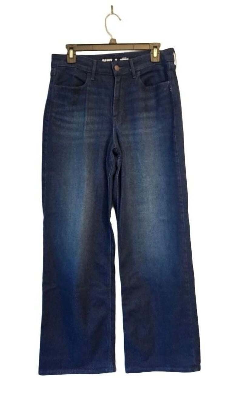 Old Navy Wow Wide Leg Jeans Size 10 Blue Denim High Rise